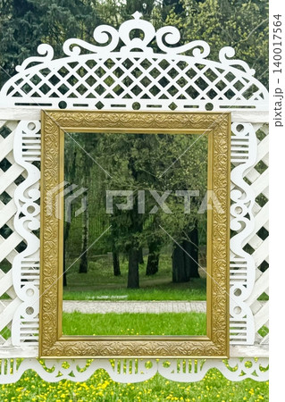 Decorative Golden Frame with Park View Decorative Golden Frame with Park View 140017564