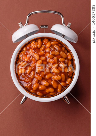 Beans in tomato sauce, a canned stew for the dinner table. Beans in tomato sauce Beans in tomato sauce, a canned stew for the dinner table. Beans in tomato sauce 140017805
