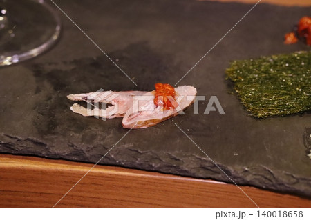 Sashimi and Nori on Slate Plate Sashimi and Nori on Slate Plate 140018658