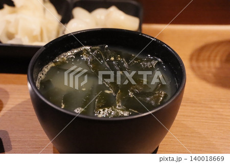Japanese Seaweed Soup with Side Dishes 140018669