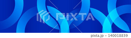 Blue abstract background with geometric shapes. Modern graphic design. Futuristic technology concept. Suit for header, cover, wallpaper, presentation, website, banner, advertise 140018839