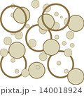 A pattern of circles in soft beige and cream tones. 140018924