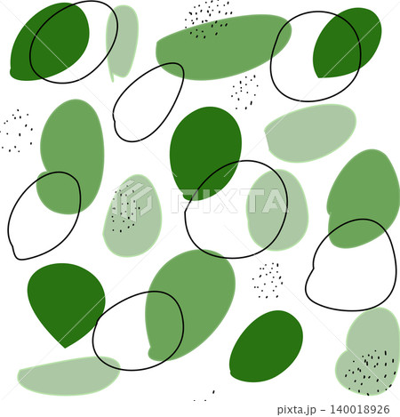Seamless abstract pattern with organic shapes in green tones. Seamless abstract pattern with organic shapes in green tones. 140018926