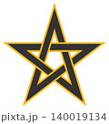 Left-handed interlaced pentagram 140019134