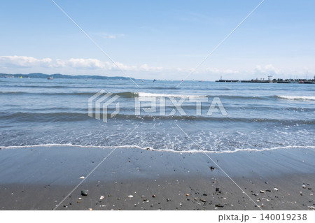 片瀬東浜海岸 江の島の夏 湘南 神奈川 片瀬東浜海岸 江の島の夏 湘南 神奈川 140019238