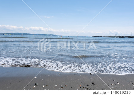 片瀬東浜海岸 江の島の夏 湘南 神奈川 片瀬東浜海岸 江の島の夏 湘南 神奈川 140019239