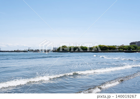 片瀬東浜海岸 江の島の夏 湘南 神奈川 片瀬東浜海岸 江の島の夏 湘南 神奈川 140019267