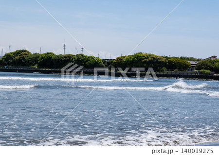 片瀬東浜海岸 江の島の夏 湘南 神奈川 片瀬東浜海岸 江の島の夏 湘南 神奈川 140019275