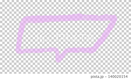 Horizontal speech bubble frame illustration, hand-drawn watercolor material in light purple. Horizontal speech bubble frame illustration, hand-drawn watercolor material in light purple. 140020154