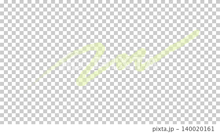 Hand-drawn wavy line illustration, light yellow-green watercolor accent line material 140020161