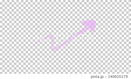 Hand-drawn upward arrow illustration, light purple watercolor arrow material. Hand-drawn upward arrow illustration, light purple watercolor arrow material. 140020179