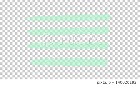Hand-drawn illustration with four ruled lines; mint green watercolor horizontal line material. 140020192