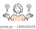 比較する若い女性　選択に悩む表情 140020428