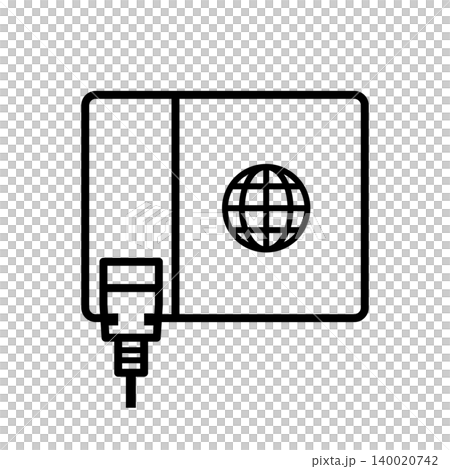 光纖電纜出口向量圖標 光纖電纜出口向量圖標 140020742