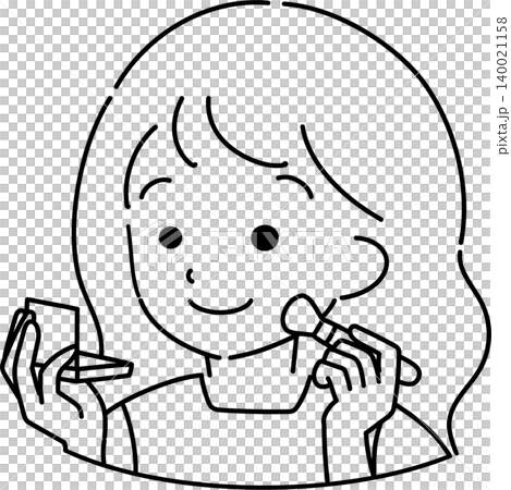 女人化妝(線條畫) 女人化妝(線條畫) 140021158