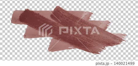 brown brush isolated on transparent background brown watercolor 140021499