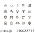 インフラ系の線画アイコン 140022748