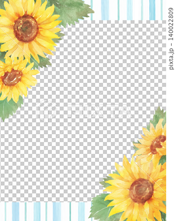 Watercolor sunflower frame Watercolor sunflower frame 140022809