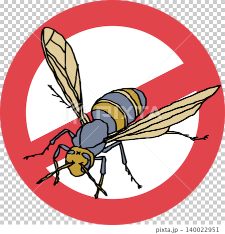 Wasp prohibition sign 140022951