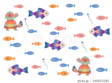 魚の背景イラスト 魚の背景イラスト 140023265