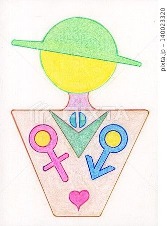 看板に 描かれたシンボルマークジェンダーの絵 看板に 描かれたシンボルマークジェンダーの絵 140023320