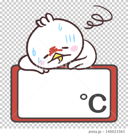 患有中暑和高溫症的白鳥 患有中暑和高溫症的白鳥 140023363