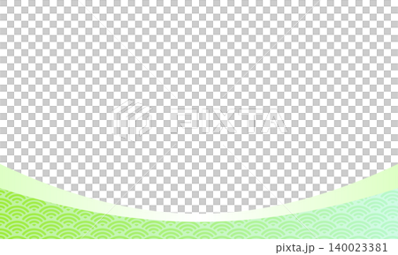 A simple Japanese-style green frame material with a seigaiha (wave) pattern. A simple Japanese-style green frame material with a seigaiha (wave) pattern. 140023381