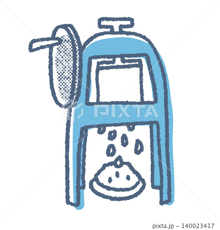 レトロな手動式かき氷器のベクターイラスト レトロな手動式かき氷器のベクターイラスト 140023417