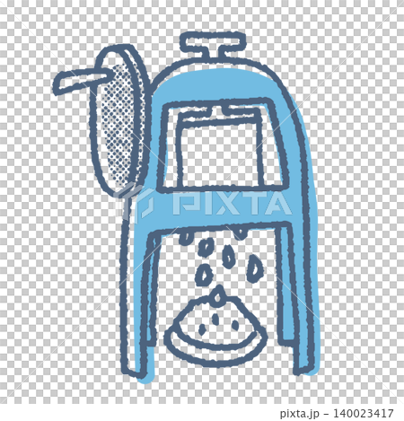 レトロな手動式かき氷器のベクターイラスト レトロな手動式かき氷器のベクターイラスト 140023417