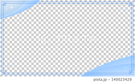 Starry sky-inspired blue frame background with simple geometric lines and light-themed decorative design. 140023429