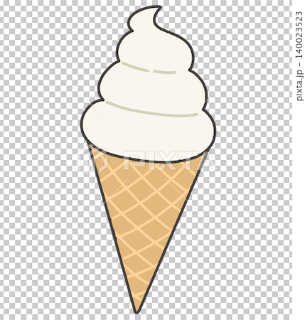 White soft serve ice cream White soft serve ice cream 140023523