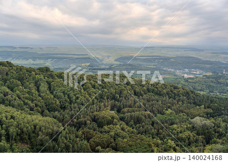 Summer Mountains Landscape with Green forest. Summer Mountains Landscape with Green forest. 140024168