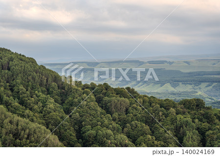 Summer Mountains Landscape with Green forest. Summer Mountains Landscape with Green forest. 140024169