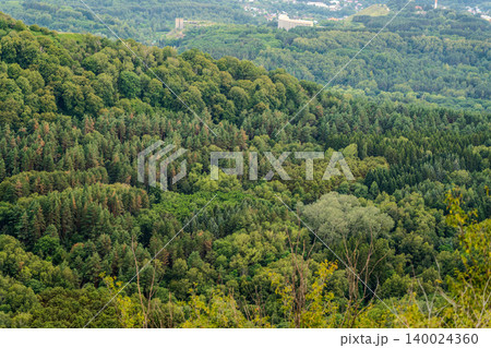 Summer Mountains Landscape with Green forest. Summer Mountains Landscape with Green forest. 140024360
