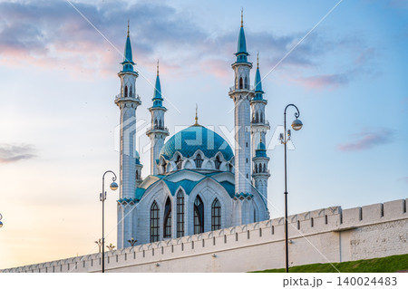 Kul Sharif mosque in Kazan Kremlin, Tatarstan, Russia. It is tourist attraction of Kazan. Kul Sharif mosque in Kazan Kremlin, Tatarstan, Russia. It is tourist attraction of Kazan. 140024483