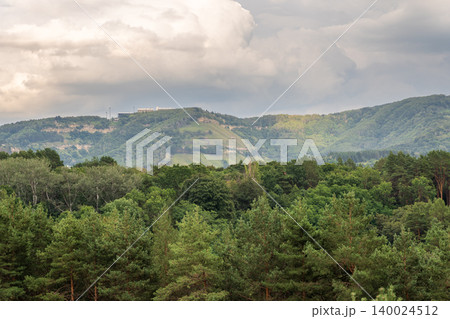 Summer Mountains Landscape with Green forest. 140024512