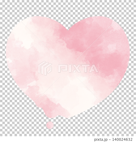 Melting heart watercolor material with a pale reddish-pink hue. Melting heart watercolor material with a pale reddish-pink hue. 140024632