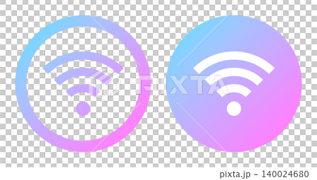 Wi-Fi 圖示(一組 2 個)- 向量素材 Wi-Fi 圖示(一組 2 個)- 向量素材 140024680