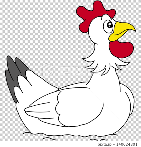 手書き動物イラスト☆ニワトリ 手書き動物イラスト☆ニワトリ 140024801
