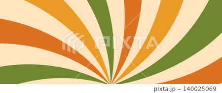 Swirl groovy Starburst. Retro sunshine background with spiral sun rays. Vintage Vector design Swirl groovy Starburst. Retro sunshine background with spiral sun rays. Vintage Vector design 140025069