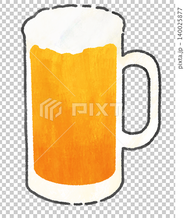 啤酒在啤酒罐中的插圖 啤酒在啤酒罐中的插圖 140025877
