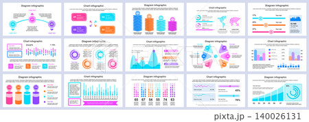 Bundle business and finance infographics presentation slides template. Different charts, diagrams, workflow, flowchart, timeline, schemes design template. Vector info graphic and infographics set. Bundle business and finance infographics presentation slides template. Different charts, diagrams, workflow, flowchart, timeline, schemes design template. Vector info graphic and infographics set. 140026131