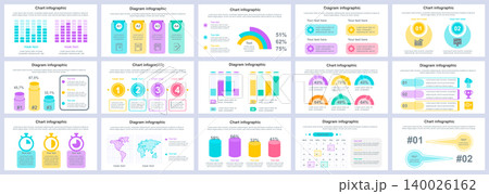 Bundle business and finance infographics presentation slides template. Different charts, diagrams, workflow, flowchart, timeline, schemes design template. Vector info graphic and infographics set. Bundle business and finance infographics presentation slides template. Different charts, diagrams, workflow, flowchart, timeline, schemes design template. Vector info graphic and infographics set. 140026162