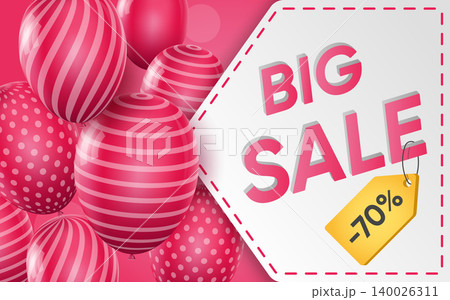 3d poster of Big Sale to 70 percent off realistic design. Best offer discount price. Flyer template for promotion website background. Retail, purchases. Vector illustration of advertising web banner 3d poster of Big Sale to 70 percent off realistic design. Best offer discount price. Flyer template for promotion website background. Retail, purchases. Vector illustration of advertising web banner 140026311