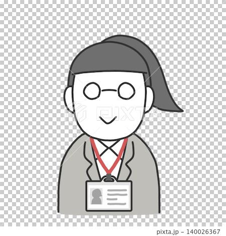 社員証を首から下げたスーツ女性 社員証を首から下げたスーツ女性 140026367