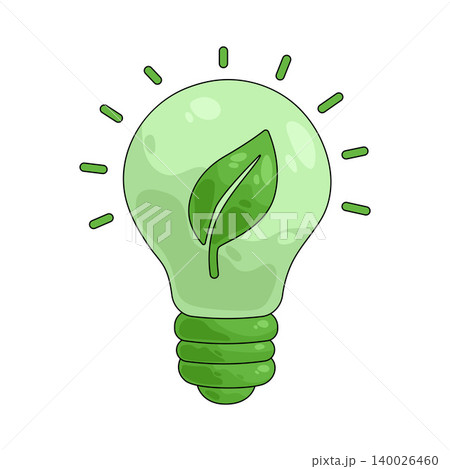 Illustration of eco light bulb 140026460