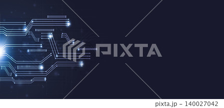 Technology Digital Scheme Banner Technology Digital Scheme Banner 140027042
