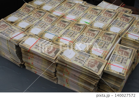 Indian Currency in a Bank Indian Currency in a Bank 140027572