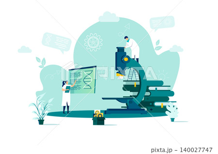 Medical laboratory concept in flat style. Medical laboratory concept in flat style. 140027747