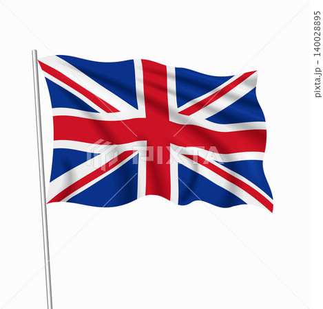 British waving national flag, design for national holidays. Vector illustration. British waving national flag, design for national holidays. Vector illustration. 140028895